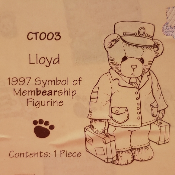 Vtg 97 Cherished Teddies Lloyd CT003 Membership - Picture 11 of 11